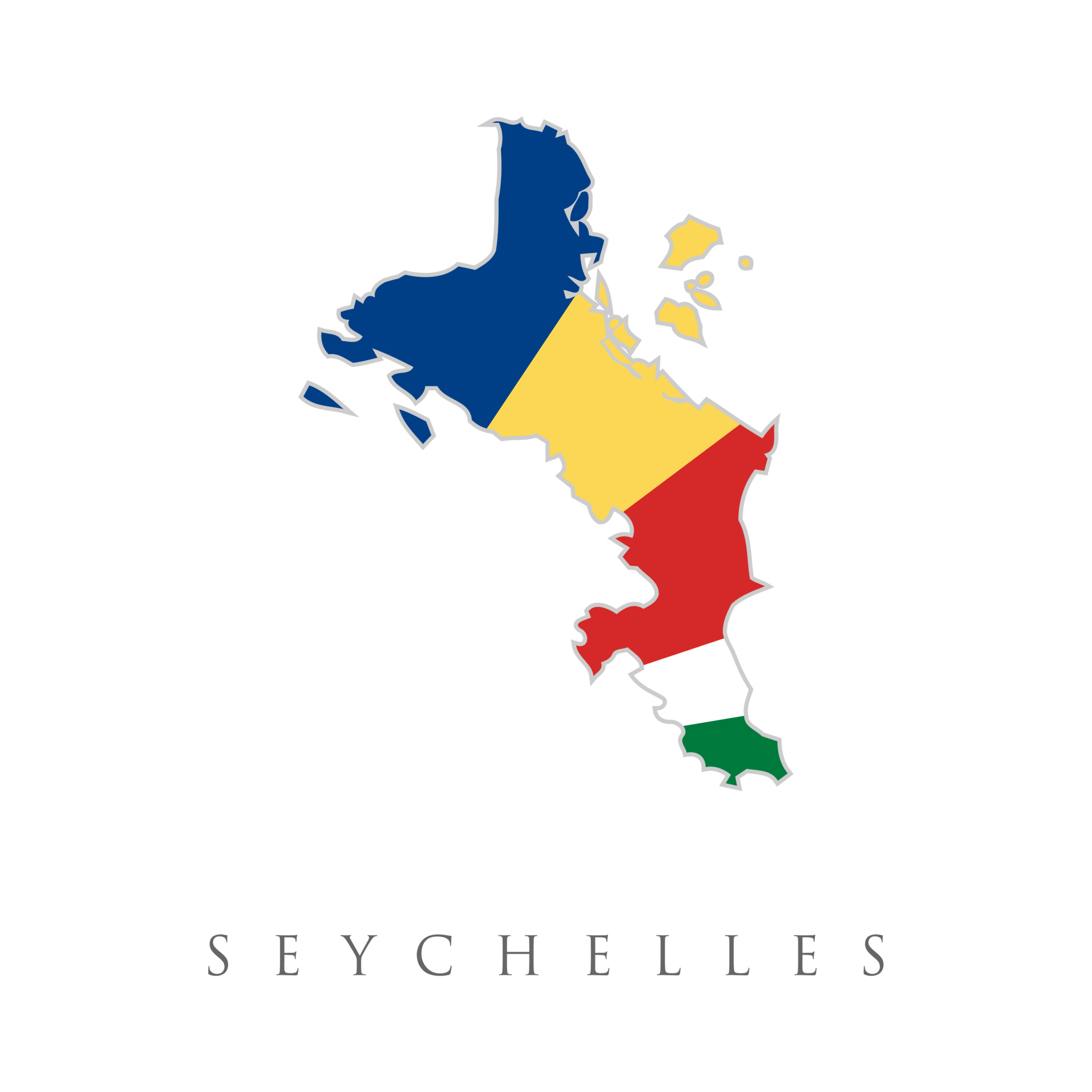 Seychelles National Map of Republic of Seychelles