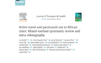 Active travel and paratransit use in African cities: Mixed-method systematic review and meta-ethnography